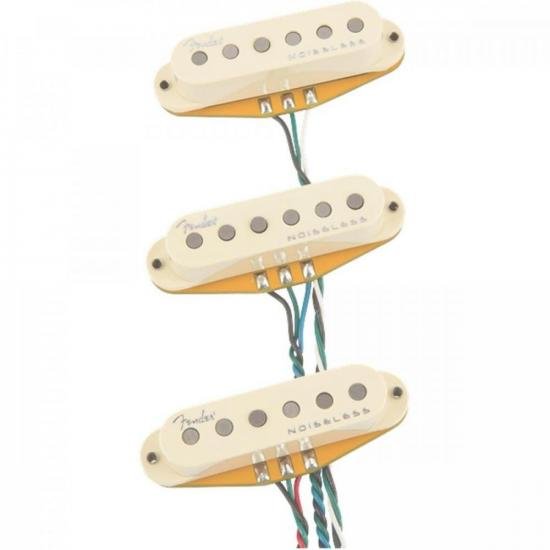 Set de Captadores Gen 4 Noiseless Stratocaster FENDER por 0,00 à vista no boleto/pix ou parcele em até 1x sem juros. Compre na loja Mundomax!