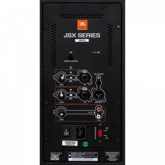 Caixa Ativa 12\" 350W JSX12 Preto JBL por 0,00 à vista no boleto/pix ou parcele em até 1x sem juros. Compre na loja Mundomax!