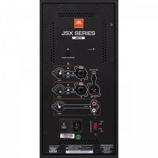 Caixa Ativa 15\" 350W JSX15 Preta JBL por 2.743,90 à vista no boleto/pix ou parcele em até 12x sem juros. Compre na loja Mundomax!