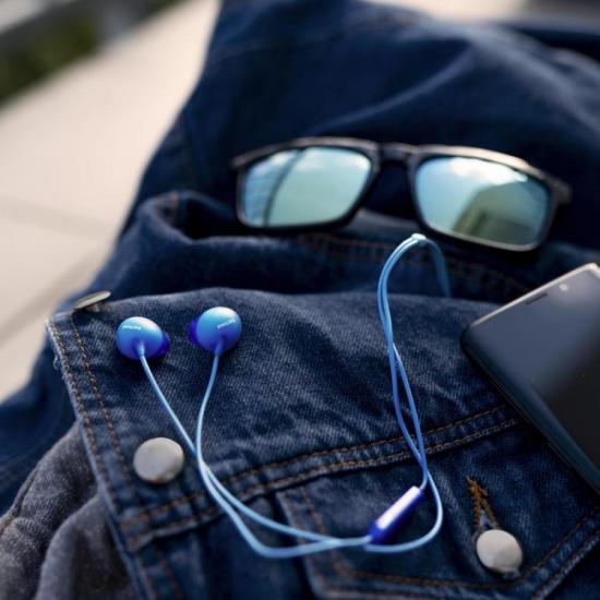 Fone de Ouvido SHE2405BL/00 Azul PHILIPS por 0,00 à vista no boleto/pix ou parcele em até 1x sem juros. Compre na loja Mundomax!