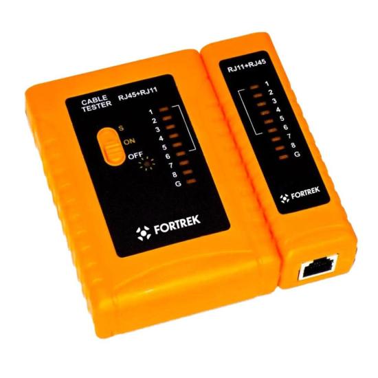 Testador de Cabos Lan RJ11/45 Fortrek TCF101 por 44,00 à vista no boleto/pix ou parcele em até 1x sem juros. Compre na loja Mundomax!