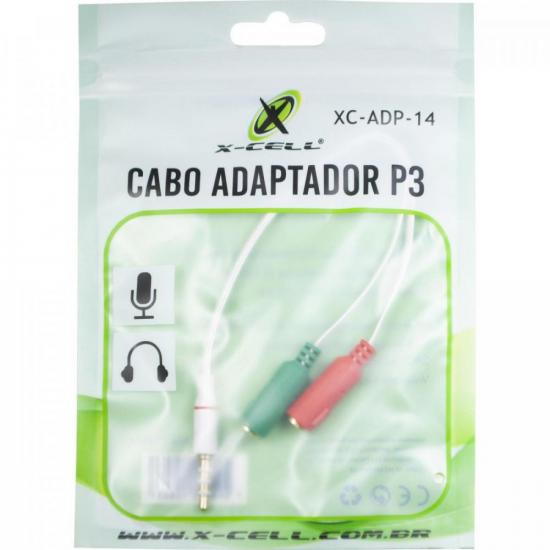 Cabo Adaptador 2P2 X P3 18cm XC-ADP-14 X-Cell por 13,00 à vista no boleto/pix ou parcele em até 1x sem juros. Compre na loja Mundomax!