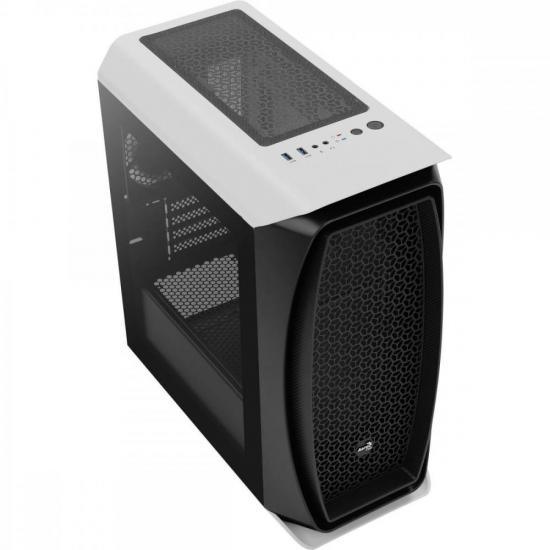 Gabinete Gamer Aerocool Aero One Mini Branco Lateral Vidro por 386,99 à vista no boleto/pix ou parcele em até 10x sem juros. Compre na loja Aerocool!