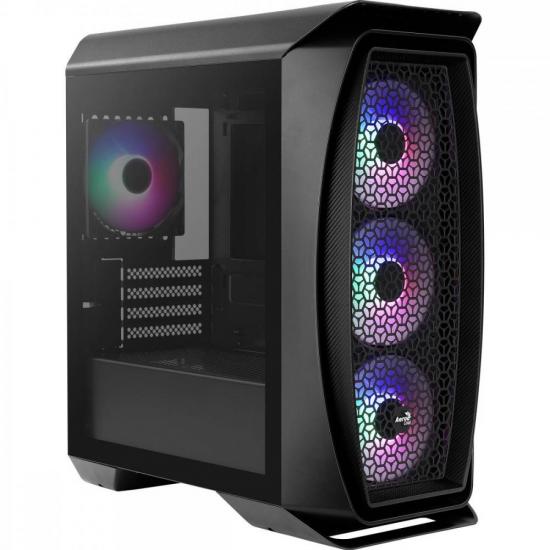 Gabinete Gamer Aerocool Aero One Mini Frost Preto RGB Lateral Vidro por 526,77 à vista no boleto/pix ou parcele em até 10x sem juros. Compre na loja Aerocool!