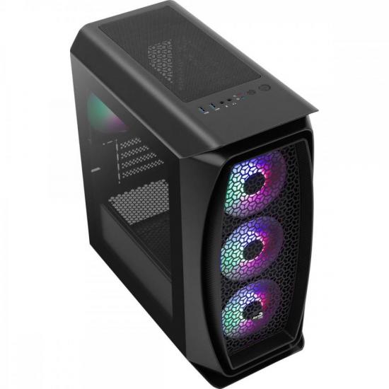 Gabinete Gamer Aerocool Aero One Mini Frost Preto RGB Lateral Vidro por 526,77 à vista no boleto/pix ou parcele em até 10x sem juros. Compre na loja Aerocool!