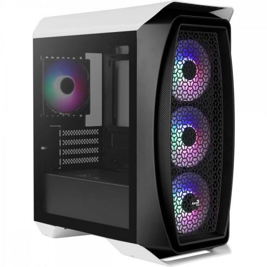 Gabinete Gamer Mini Tower Aero One Mini Frost Branco AEROCOOL por 437,90 à vista no boleto/pix ou parcele em até 10x sem juros. Compre na loja Mundomax!