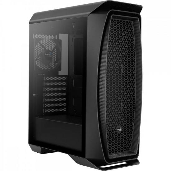 Gabinete Gamer Aerocool Aero One Preto Lateral Vidro por 419,25 à vista no boleto/pix ou parcele em até 10x sem juros. Compre na loja Aerocool!