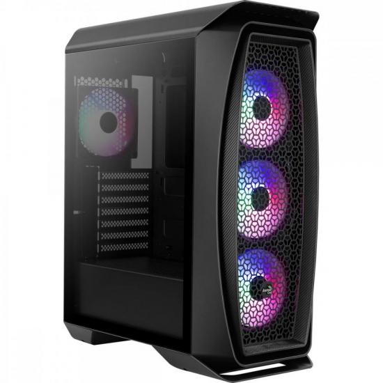 Gabinete Gamer Mid Tower RGB Aero One Frost Preto AEROCOOL por 655,00 à vista no boleto/pix ou parcele em até 10x sem juros. Compre na loja Mundomax!