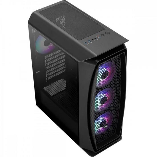 Gabinete Gamer Mid Tower RGB Aero One Frost Preto AEROCOOL por 655,00 à vista no boleto/pix ou parcele em até 10x sem juros. Compre na loja Mundomax!