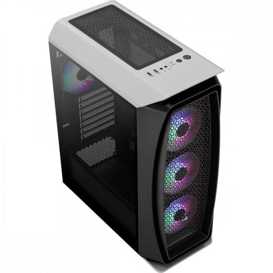Gabinete Gamer Aerocool Aero One Frost Branco RGB Lateral Vidro por 569,78 à vista no boleto/pix ou parcele em até 10x sem juros. Compre na loja Aerocool!
