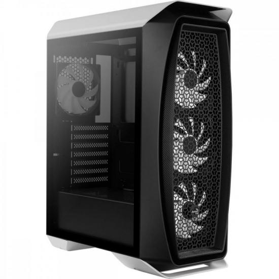 Gabinete Gamer Aerocool Aero One Frost Branco RGB Lateral Vidro por 569,78 à vista no boleto/pix ou parcele em até 10x sem juros. Compre na loja Aerocool!