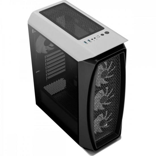 Gabinete Gamer Aerocool Aero One Frost Branco RGB Lateral Vidro por 569,78 à vista no boleto/pix ou parcele em até 10x sem juros. Compre na loja Aerocool!
