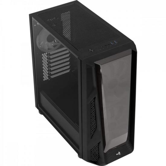 Gabinete Gamer Mid Tower Nighthawk Duo RGB Preto AEROCOOL por 0,00 à vista no boleto/pix ou parcele em até 1x sem juros. Compre na loja Mundomax!