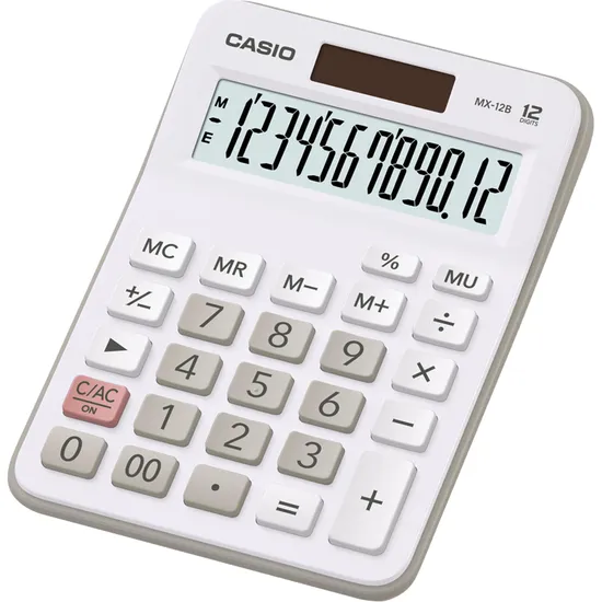 Calculadora de Mesa Casio MX12B-WE 12 Digitos Branca por 45,99 à vista no boleto/pix ou parcele em até 1x sem juros. Compre na loja Mundomax!