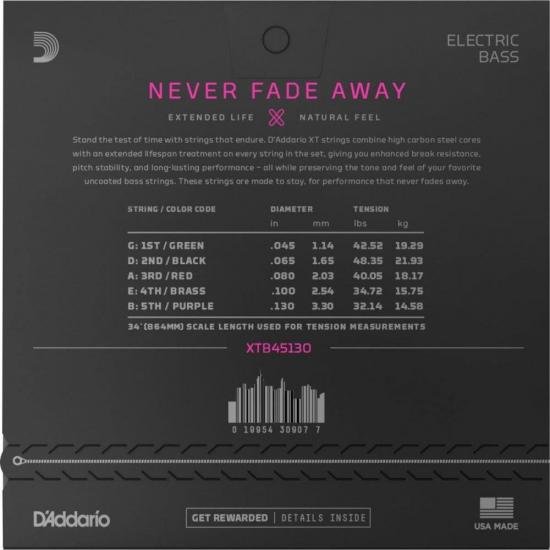 Encordoamento Baixo 5 Cordas Revestido .045-.130 XT Nickel XTB45130 por 358,00 à vista no boleto/pix ou parcele em até 10x sem juros. Compre na loja Mundomax!