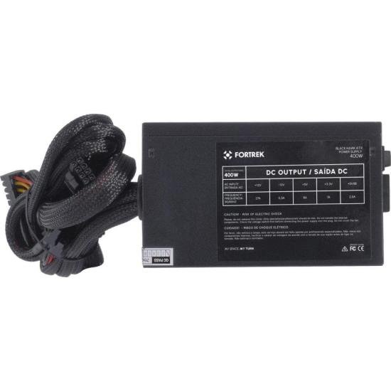 Fonte Gamer ATX Fortrek Black Hawk 400W 80 Plus White PFC Ativo por 247,20 à vista no boleto/pix ou parcele em até 9x sem juros. Compre na loja Fortrek!
