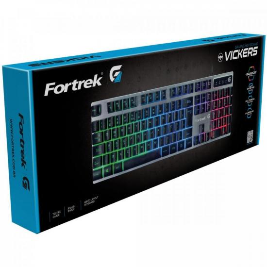 Teclado Gamer Multimídia Fortrek Vickers Preto por 110,00 à vista no boleto/pix ou parcele em até 4x sem juros. Compre na loja Mundomax!