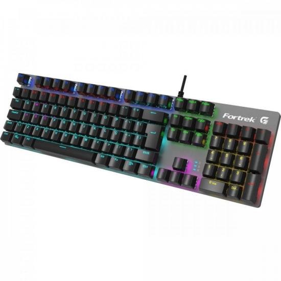 Teclado Gamer Mecânico Fortrek Black Hawk Dark Grey Rainbow por 203,99 à vista no boleto/pix ou parcele em até 8x sem juros. Compre na loja Mundomax!