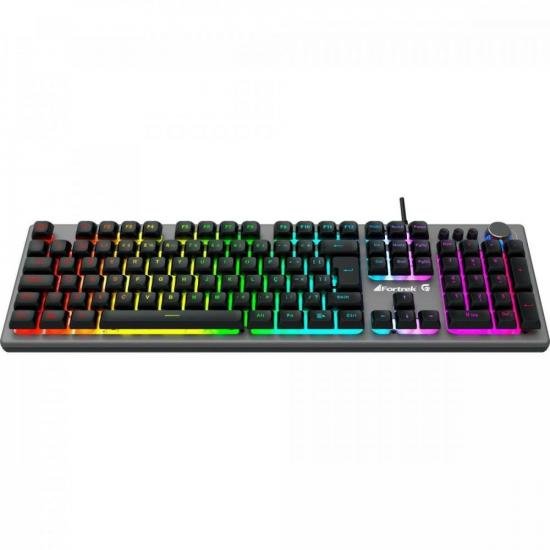 Teclado Gamer Fortrek Holt Grafite Rainbow por 131,98 à vista no boleto/pix ou parcele em até 5x sem juros. Compre na loja Fortrek!