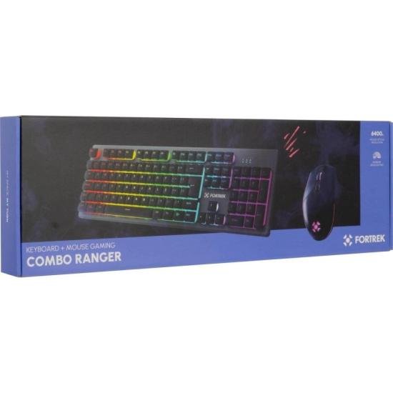 Kit Teclado e Mouse Gamer Fortrek Ranger Rainbow RGB Grafite por 171,94 à vista no boleto/pix ou parcele em até 6x sem juros. Compre na loja Fortrek!