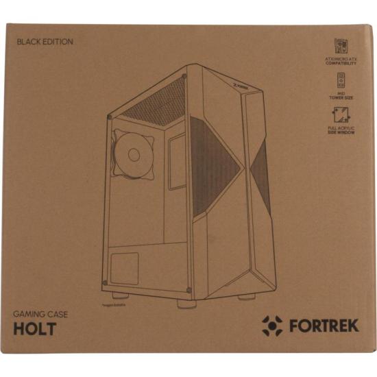 Gabinete Gamer Fortrek Holt Mid Tower RGB Preto por 268,71 à vista no boleto/pix ou parcele em até 10x sem juros. Compre na loja Fortrek!