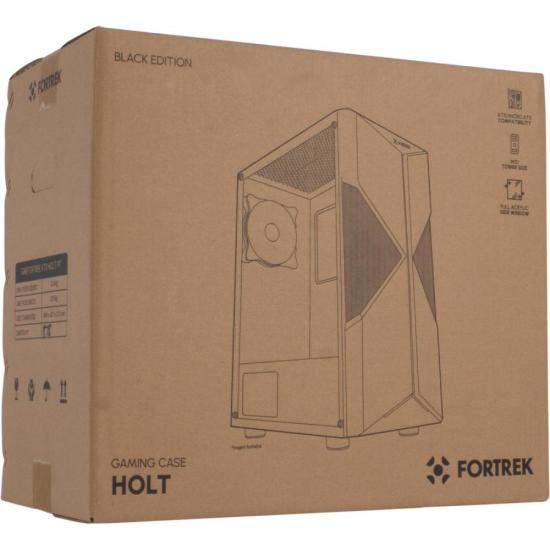 Gabinete Gamer Fortrek Holt Mid Tower RGB Preto por 268,71 à vista no boleto/pix ou parcele em até 10x sem juros. Compre na loja Fortrek!