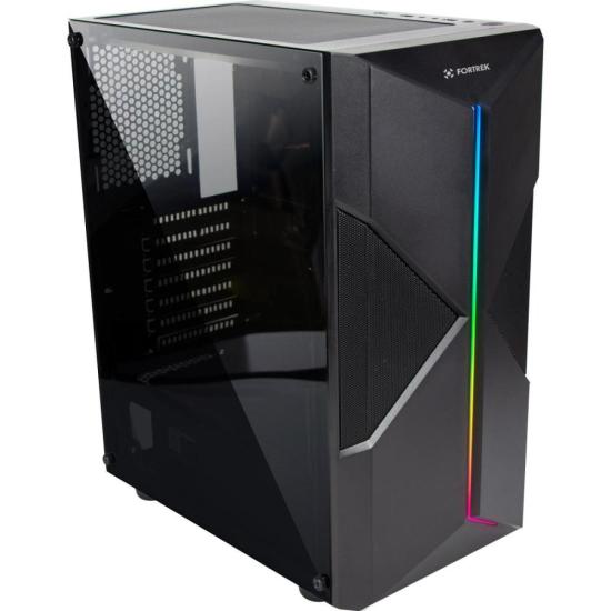 Gabinete Gamer Fortrek Holt Mid Tower RGB Preto por 268,71 à vista no boleto/pix ou parcele em até 10x sem juros. Compre na loja Fortrek!