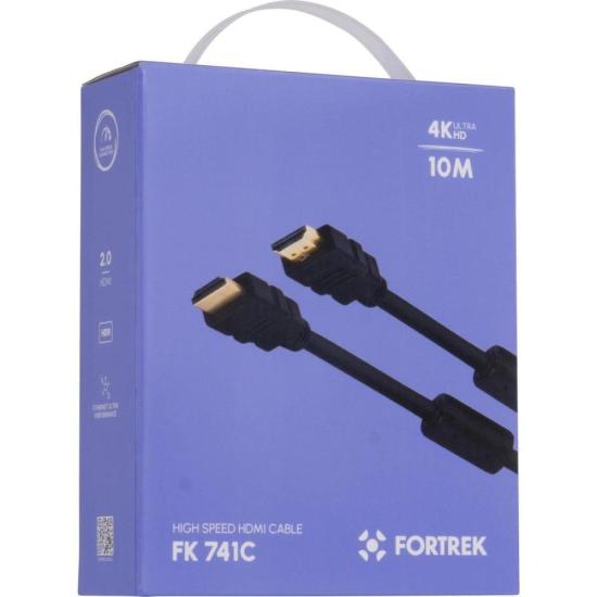 Cabo HDMI Com Filtro 2.0 4K 10 metros HD2010 Fortrek FK 741C por 79,00 à vista no boleto/pix ou parcele em até 3x sem juros. Compre na loja Mundomax!