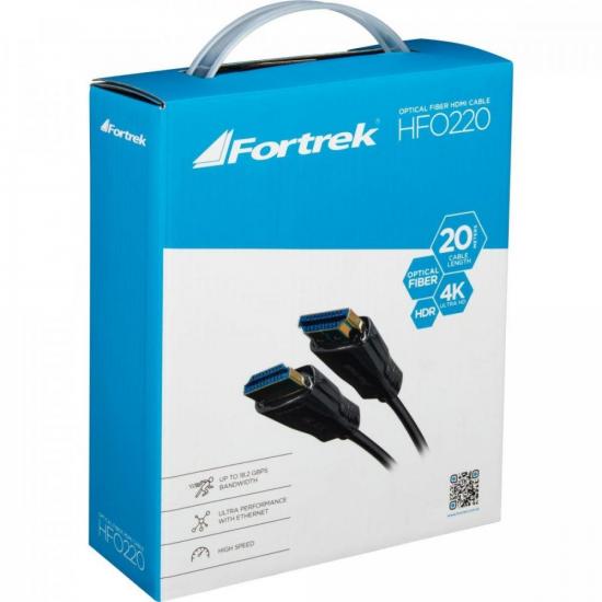 Cabo HDMI Fibra Óptica 2.0 4K HFO220 20m Fortrek por 371,90 à vista no boleto/pix ou parcele em até 10x sem juros. Compre na loja Mundomax!