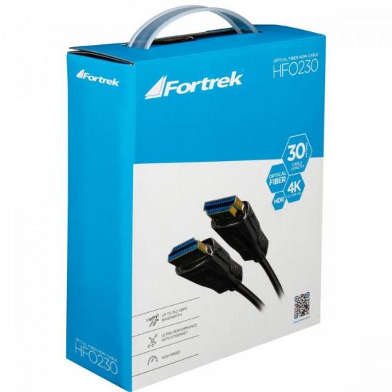 Cabo HDMI Fibra Óptica 2.0 4K HFO230 30m Fortrek por 448,90 à vista no boleto/pix ou parcele em até 10x sem juros. Compre na loja Mundomax!