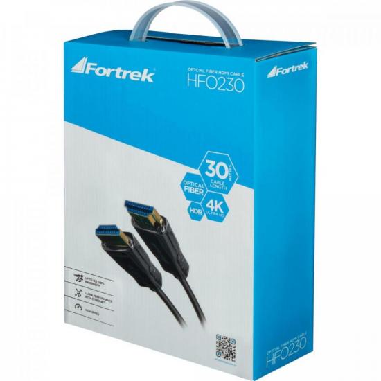 Cabo HDMI Fibra Óptica 2.0 4K HFO230 30m Fortrek por 448,90 à vista no boleto/pix ou parcele em até 10x sem juros. Compre na loja Mundomax!