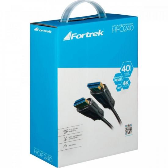 Cabo HDMI Fibra Óptica 2.0 4K HFO240 40m Fortrek por 703,90 à vista no boleto/pix ou parcele em até 10x sem juros. Compre na loja Mundomax!