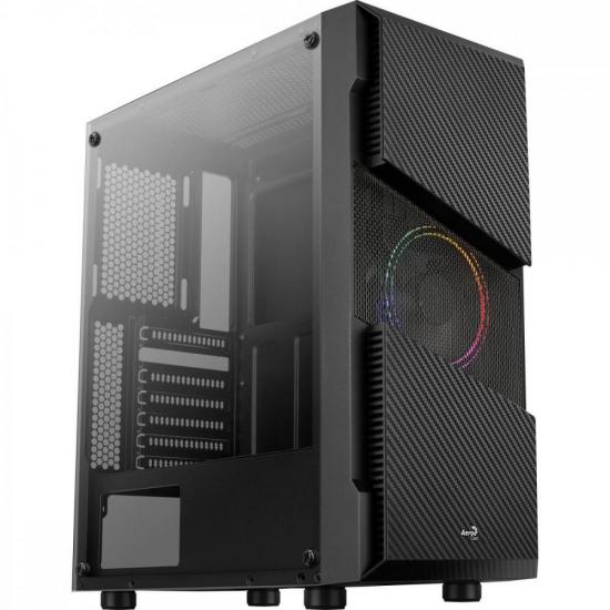 Gabinete Gamer Aerocool Mid Tower Menace Saturn FRGB Preto (70616)