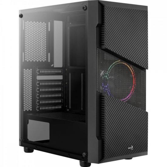 Gabinete Gamer Aerocool Mid Tower Menace Saturn FRGB Preto por 324,00 à vista no boleto/pix ou parcele em até 10x sem juros. Compre na loja Mundomax!