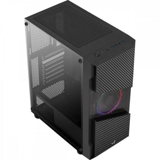 Gabinete Gamer Aerocool Mid Tower Menace Saturn FRGB Preto por 324,00 à vista no boleto/pix ou parcele em até 10x sem juros. Compre na loja Mundomax!