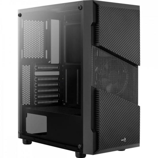 Gabinete Gamer Aerocool Mid Tower Menace Saturn FRGB Preto por 324,00 à vista no boleto/pix ou parcele em até 10x sem juros. Compre na loja Mundomax!