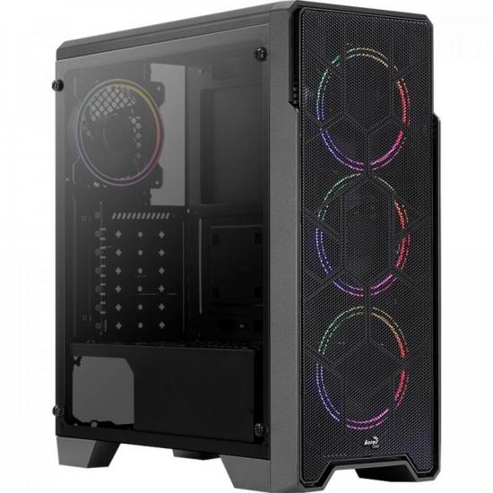 Gabinete Gamer Aerocool Ore Saturn Preto RGB Lateral Acrílico por 511,00 à vista no boleto/pix ou parcele em até 10x sem juros. Compre na loja Mundomax!