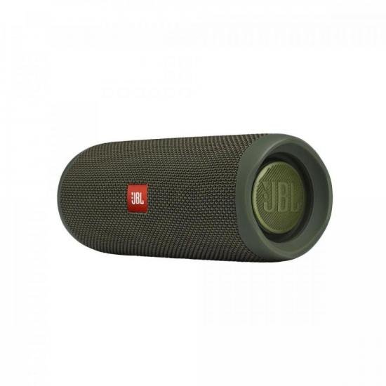 Caixa Multimídia Portátil Bluetooth FLIP 5 Verde JBL por 0,00 à vista no boleto/pix ou parcele em até 1x sem juros. Compre na loja Mundomax!