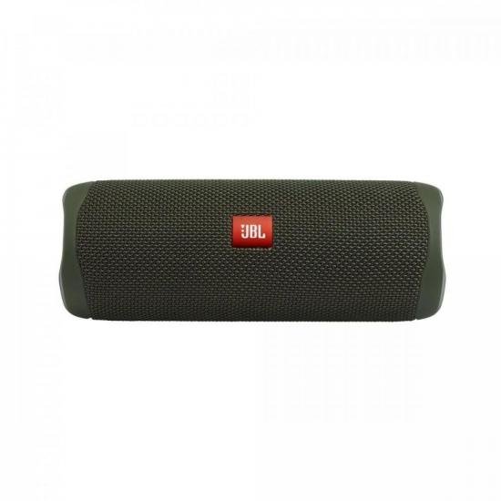 Caixa Multimídia Portátil Bluetooth FLIP 5 Verde JBL por 0,00 à vista no boleto/pix ou parcele em até 1x sem juros. Compre na loja Mundomax!