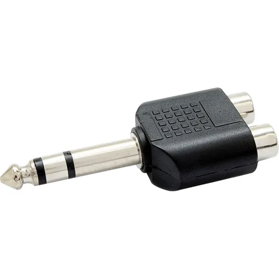 Adaptador Plug P10 Stereo para 2x Jack RCA Niquel ADAP0031 Storm (70992)