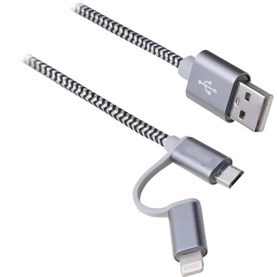Cabo USB 2x1 Lightning x Micro USB 1M CBCL0005 STORM por 17,90 à vista no boleto/pix ou parcele em até 1x sem juros. Compre na loja Mundomax!