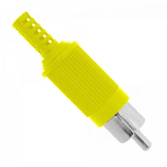 Plug RCA Plástico Com Ponta Niquel Amarelo PGRC0009 Storm (71028)