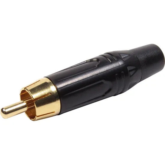 Plug RCA Metal Com Parte Inferior Preto PGRC0023 Storm (71040)