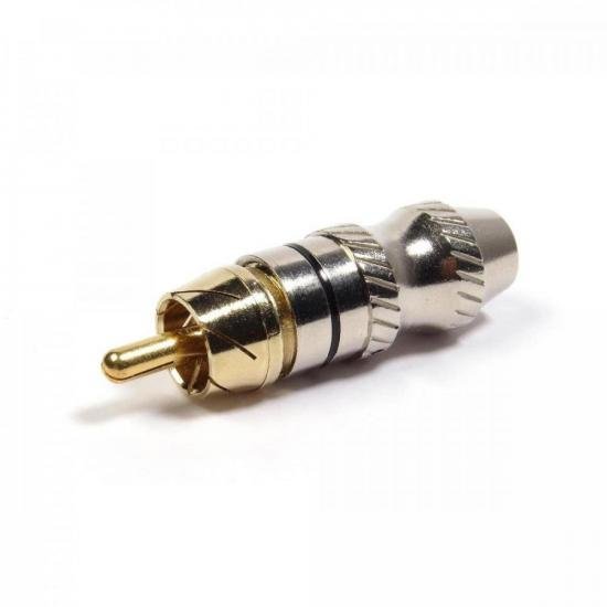 Plug RCA Metal Com Anel Preto PGRC0028 Storm (71042)