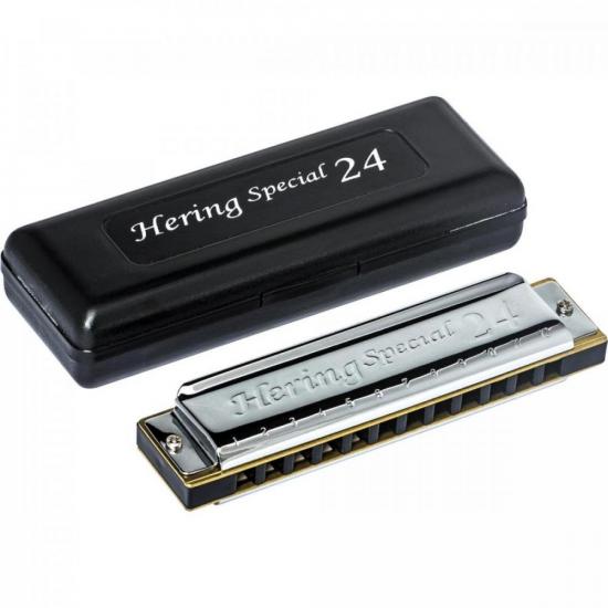 Gaita Diatônica em DÓ (C) 24 Vozes Special HERING por 0,00 à vista no boleto/pix ou parcele em até 1x sem juros. Compre na loja Mundomax!