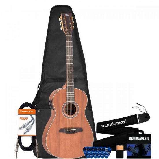 Kit Violão STRINBERG Eletroacústico Aço SY-25 Mahogany Satin + Acessórios <br/> (71195)