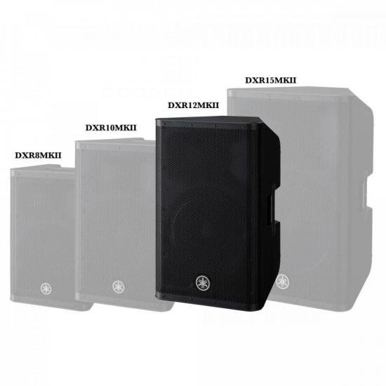 Caixa Acústica Yamaha DXR12 MKII Bi-Amplificada 12\" de 2 Vias Preta por 8.299,00 à vista no boleto/pix ou parcele em até 12x sem juros. Compre na loja Mundomax!