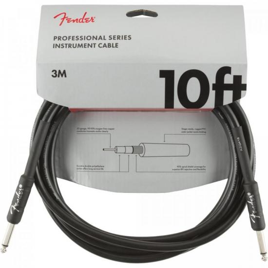 Cabo para Instrumentos P10 x P10 3m Professional Series Preto FENDER por 169,00 à vista no boleto/pix ou parcele em até 6x sem juros. Compre na loja Mundomax!