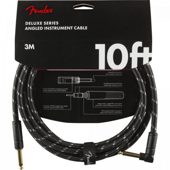 Cabo para Instrumentos FENDER 3m P10 x P10 (90°)DELUXE SERIES Preto Twe por 145,90 à vista no boleto/pix ou parcele em até 5x sem juros. Compre na loja Mundomax!