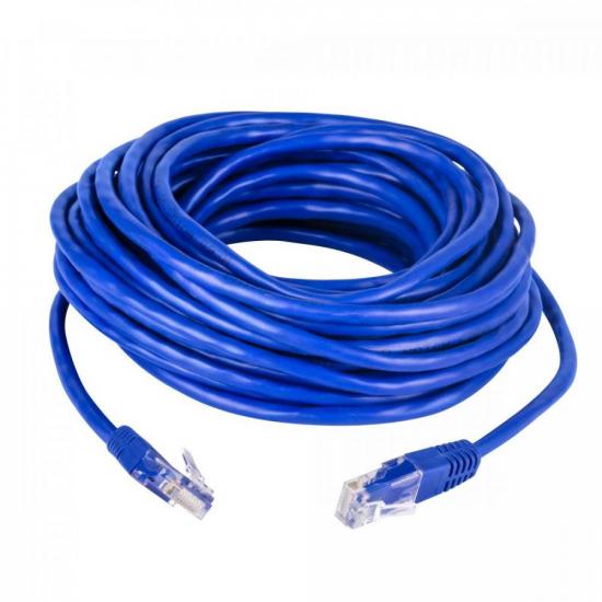 Patch Cord CAT5.E UTP 20m Azul Rontek por 40,99 à vista no boleto/pix ou parcele em até 1x sem juros. Compre na loja Mundomax!